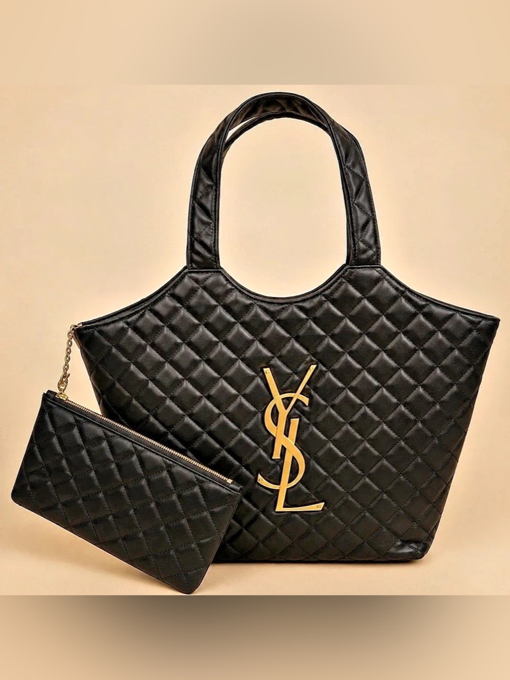 Saint Laurent Icare Maxi Shopping Tote Black